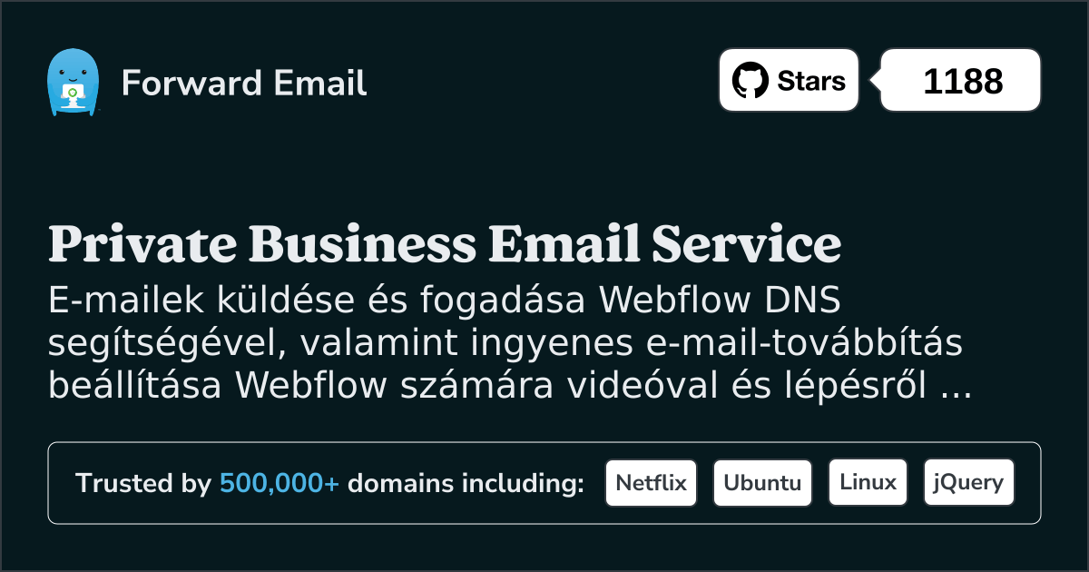 Az e-mail beállítása Webflow segítségével